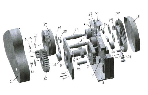 СМЖ-172А Cхема сборки верстата для резки арматуры